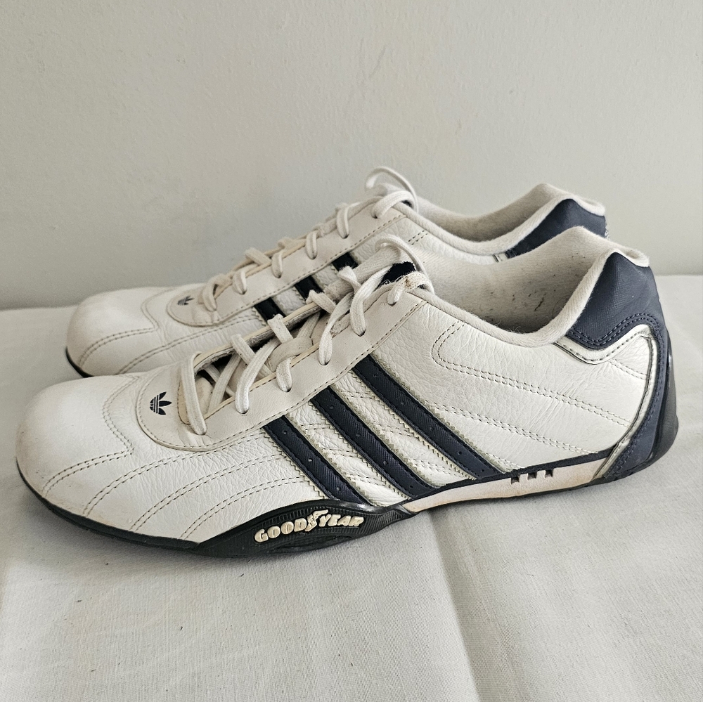 ADIDAS Originals Adiracer 6 Goodyear Soles White & Black Leather Sneakers, Shoes